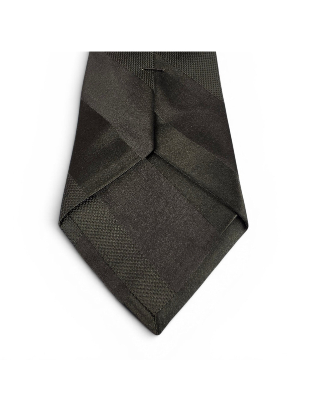 IKE Behar New York Black Striped Silk Tie Textured Designer Necktie - Picture 3 of 8